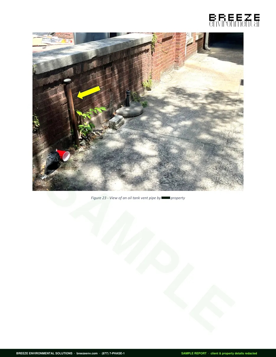 Sample report page: Site photo log